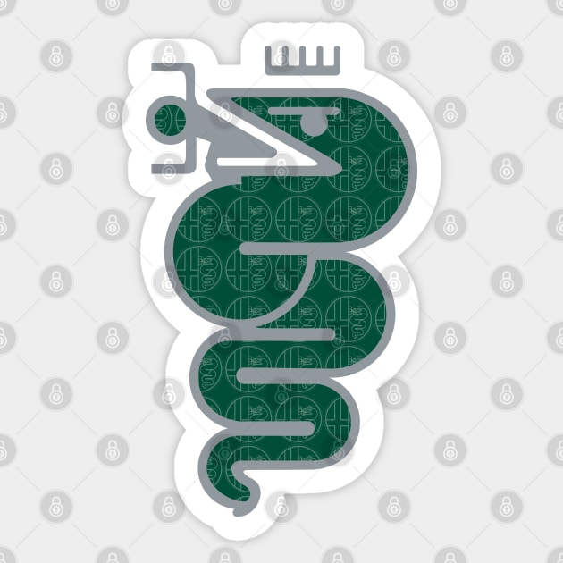 Alfa Romeo Biscione Snake design Sticker by fmDisegno